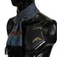 Elegant Silk Men's Scarf in Blue