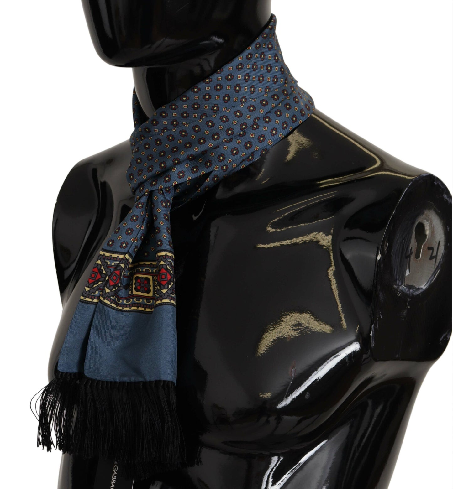 Elegant Silk Men's Scarf in Blue