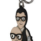 Elegant Tricolor Leather Keychain
