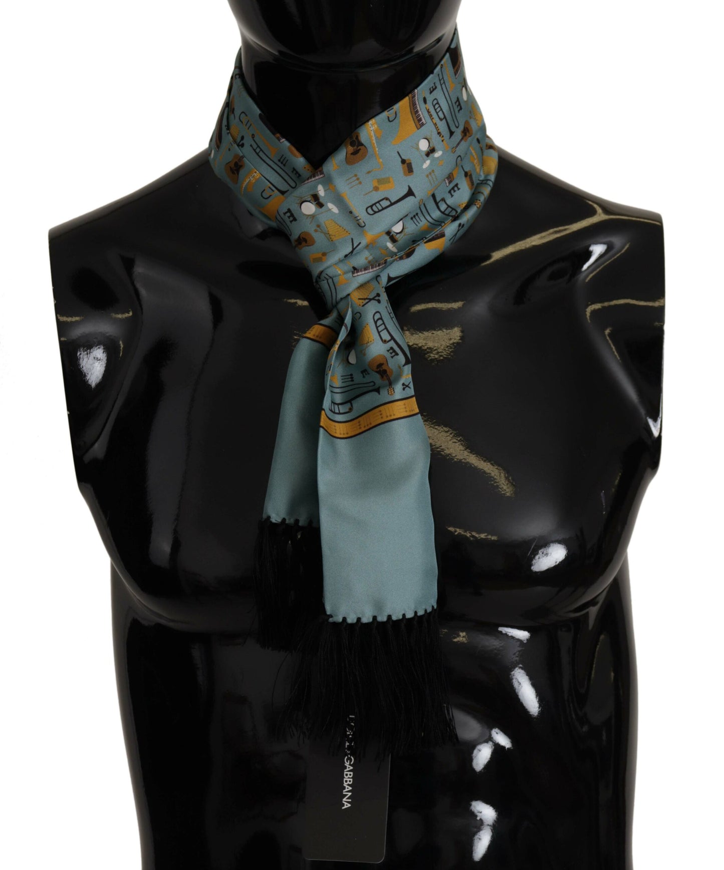 Elegant Silk Men's Scarf in Timeless Blue