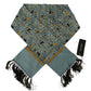 Elegant Silk Men's Scarf in Timeless Blue