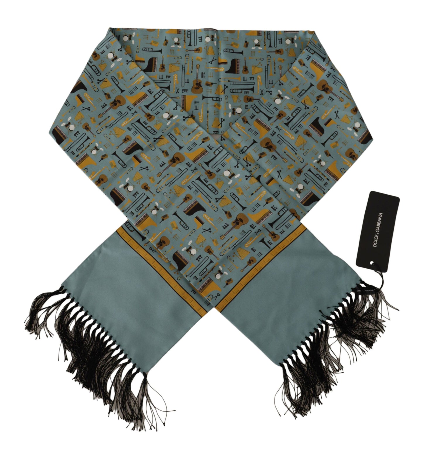 Elegant Silk Men's Scarf in Timeless Blue