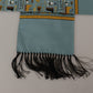 Elegant Silk Men's Scarf in Timeless Blue