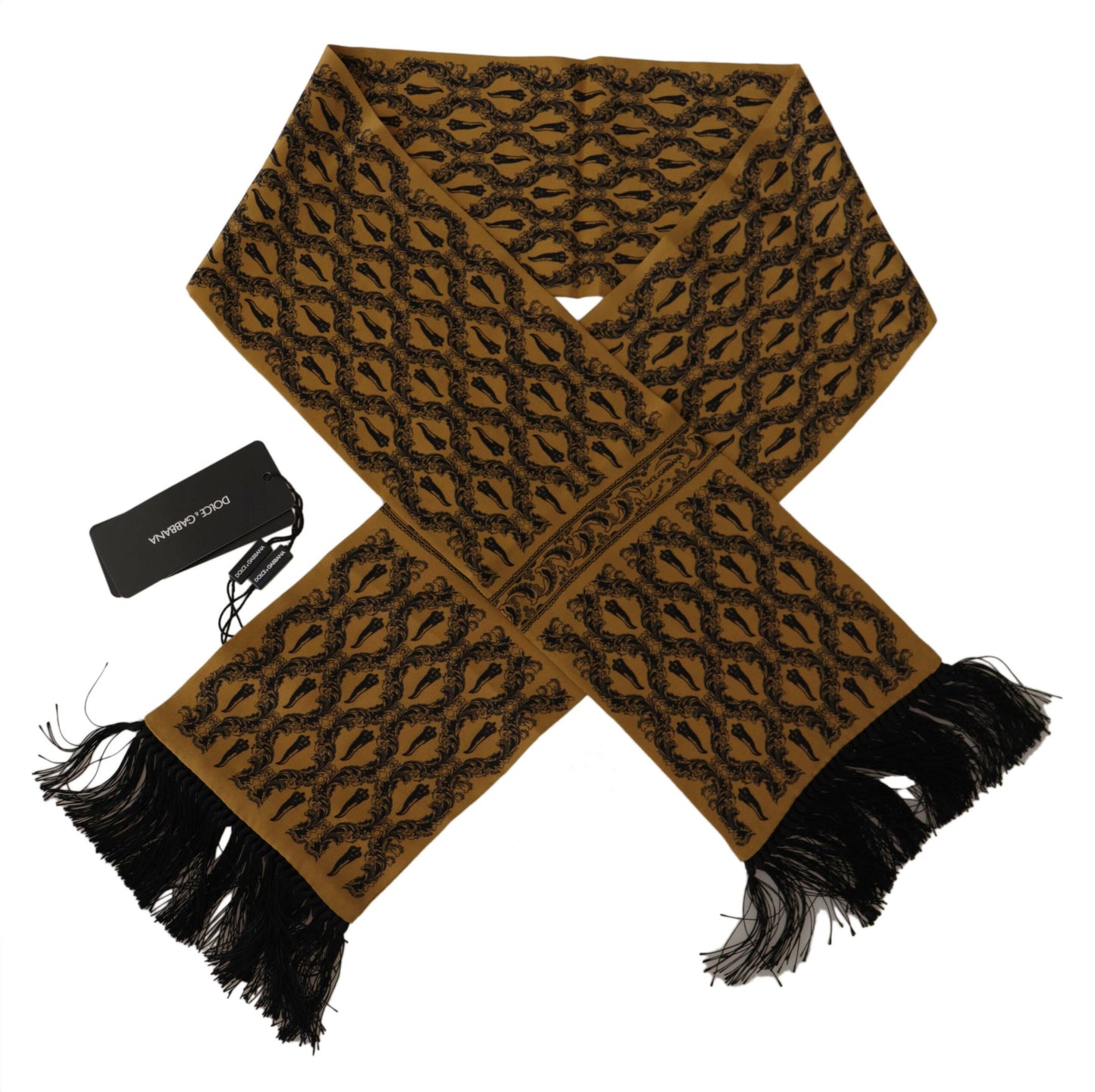 Elegant Silk Men's Scarf in Sunshine Yellow