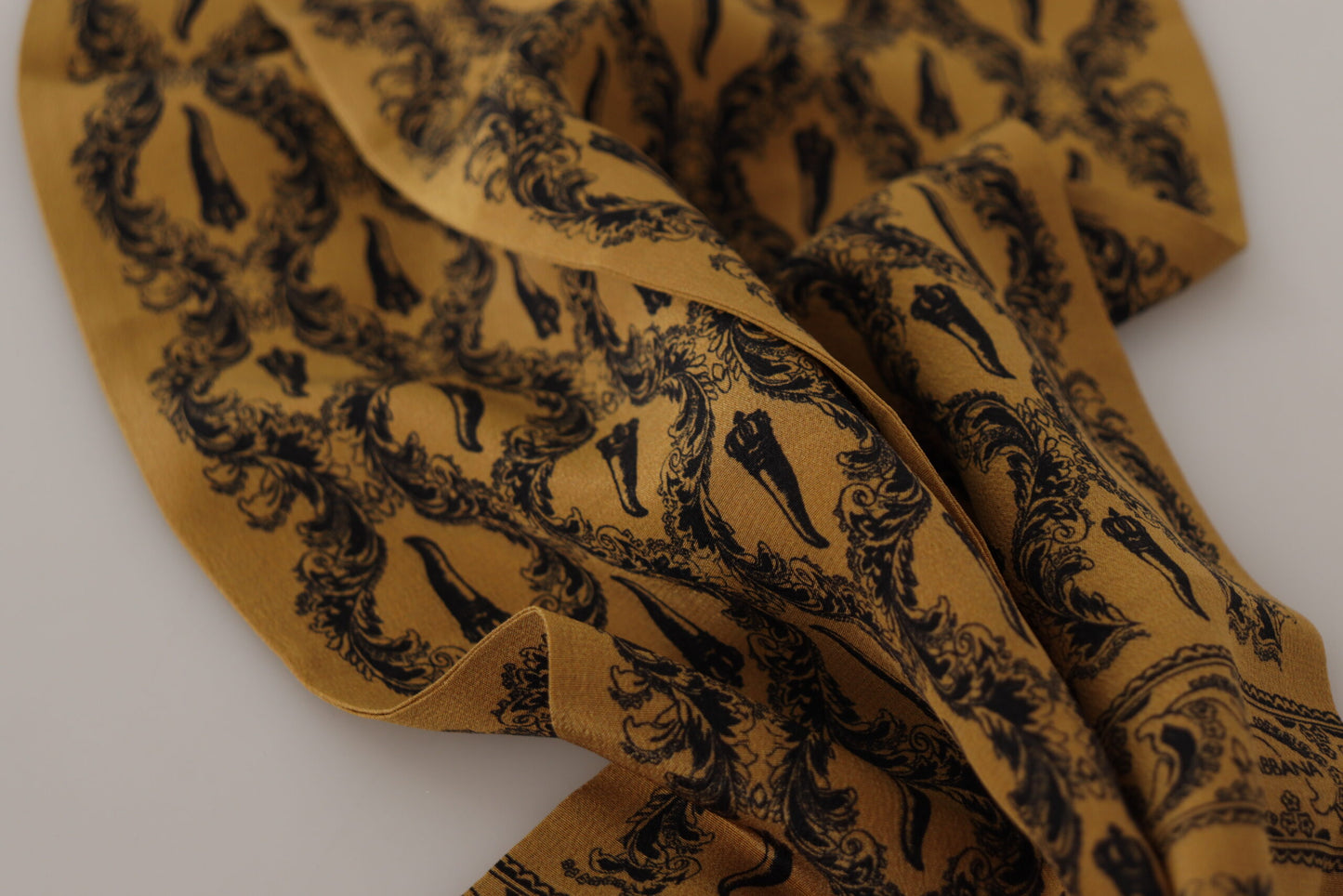 Elegant Silk Men's Scarf in Sunshine Yellow