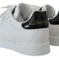 Exquisite Black and White Portofino Sneakers