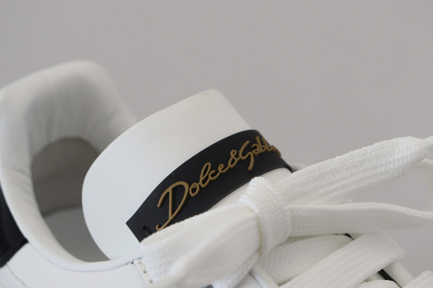 Exquisite Black and White Portofino Sneakers