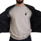 Black Nylon Logo Bomber Zipper Jacket