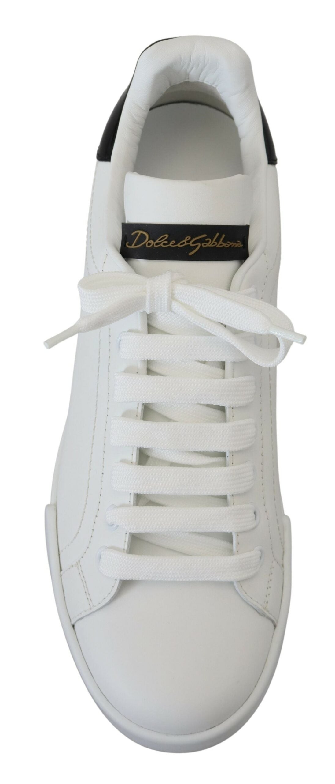 Exquisite Black and White Portofino Sneakers