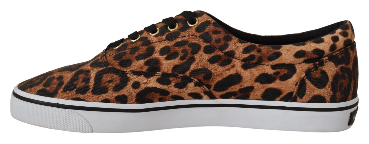 Leopard Print Canvas Sneakers