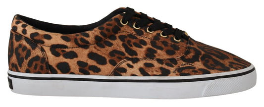 Leopard Print Canvas Sneakers