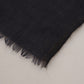 Elegant Black Silk Men's Scarf