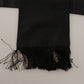 Elegant Black Silk Men's Scarf