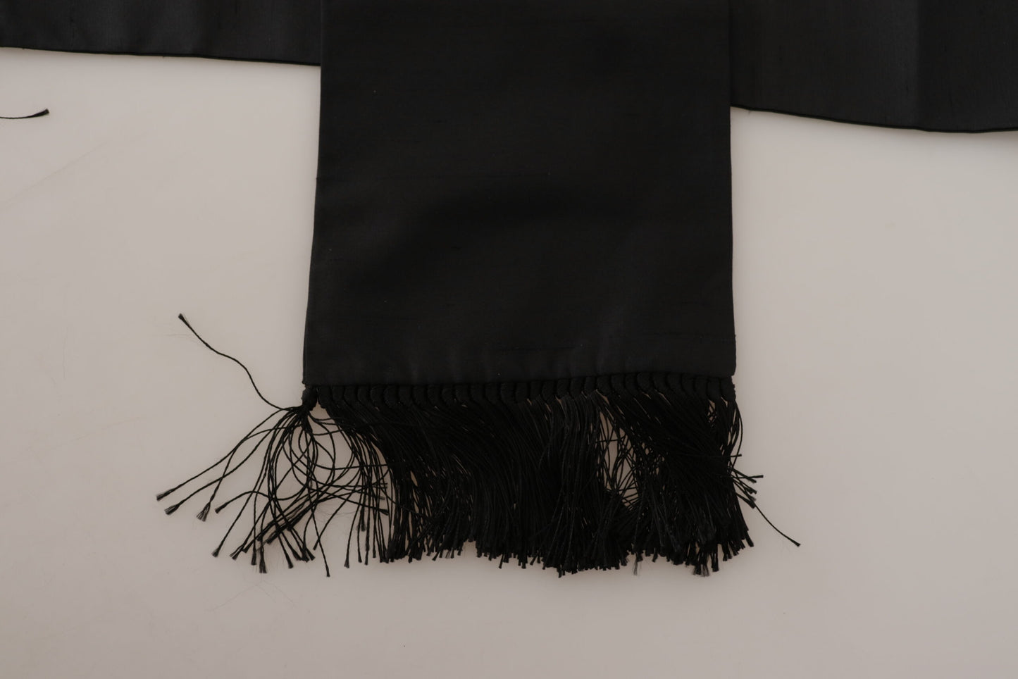 Elegant Black Silk Men's Scarf