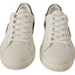 White Suede Leather Mens Low Tops Sneakers