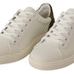 White Suede Leather Mens Low Tops Sneakers
