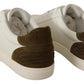 White Suede Leather Mens Low Tops Sneakers