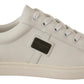 White Suede Leather Mens Low Tops Sneakers
