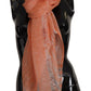 Elegant Orange Linen Shawl Wrap Scarf