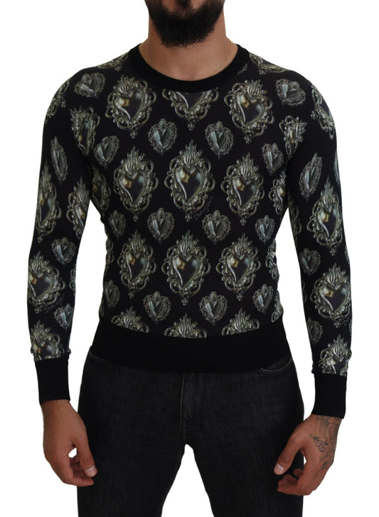 Elegant Silk Sacred Heart Sweater