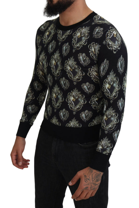 Elegant Silk Sacred Heart Sweater