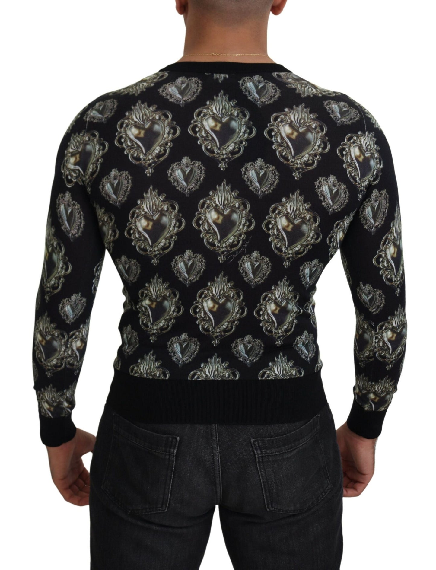 Elegant Silk Sacred Heart Sweater