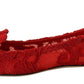 Red Taormina Crystals Loafers Flats Shoes
