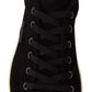 Black Suede Leather Mens Low Tops Sneakers