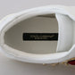 Studded Heart Leather Sneakers White