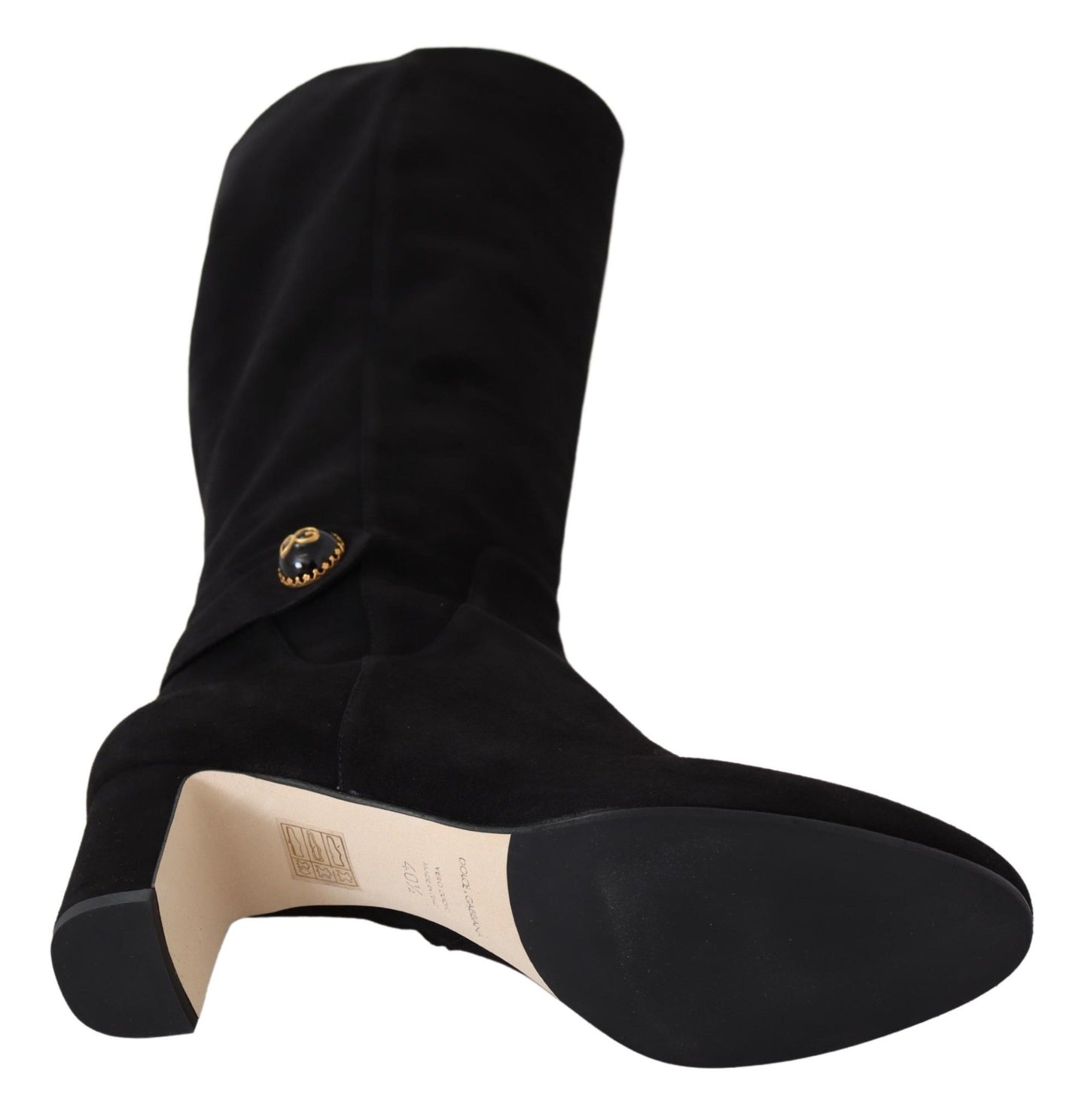 Elegant Black Suede Vally Boots