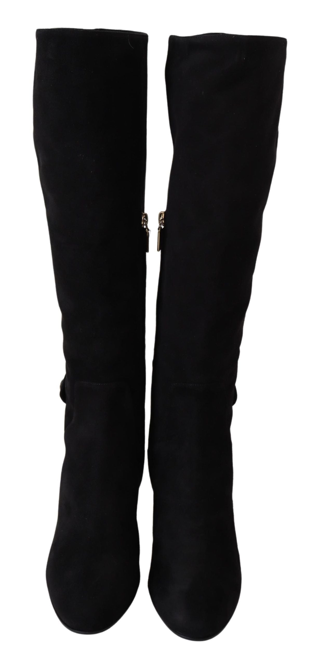 Elegant Black Suede Vally Boots