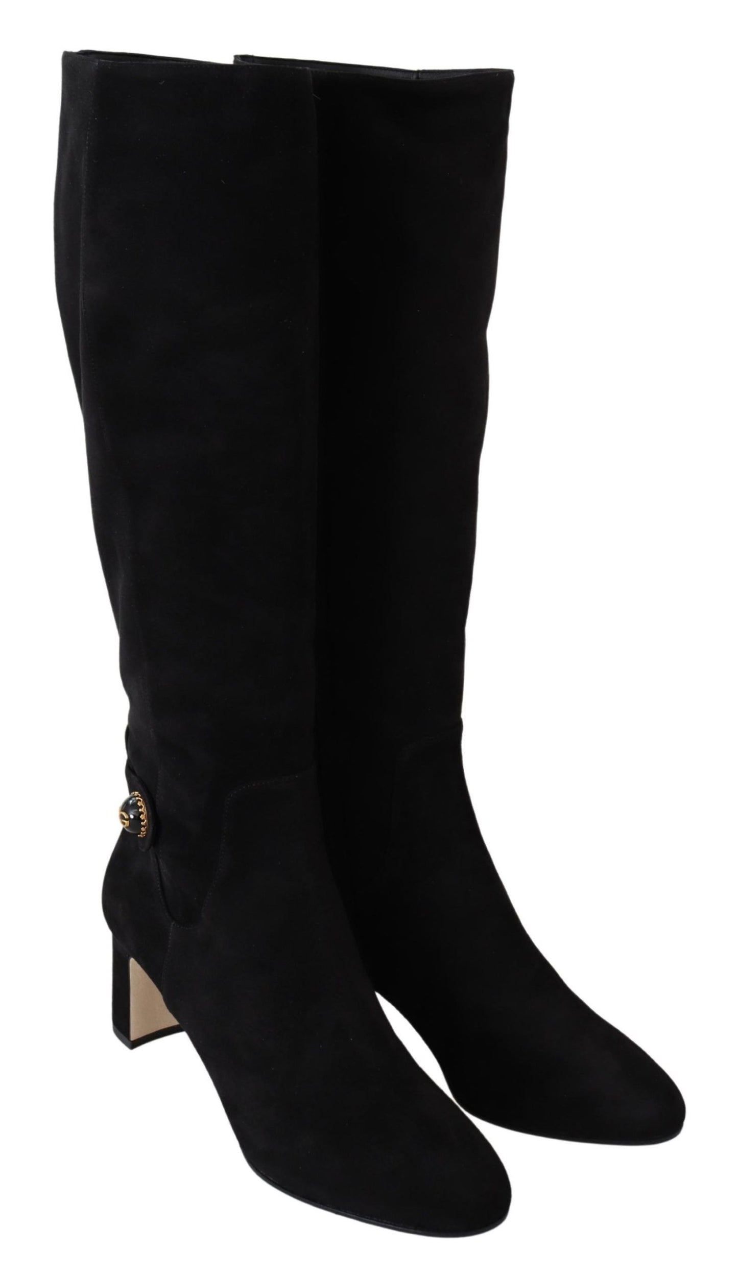 Elegant Black Suede Vally Boots