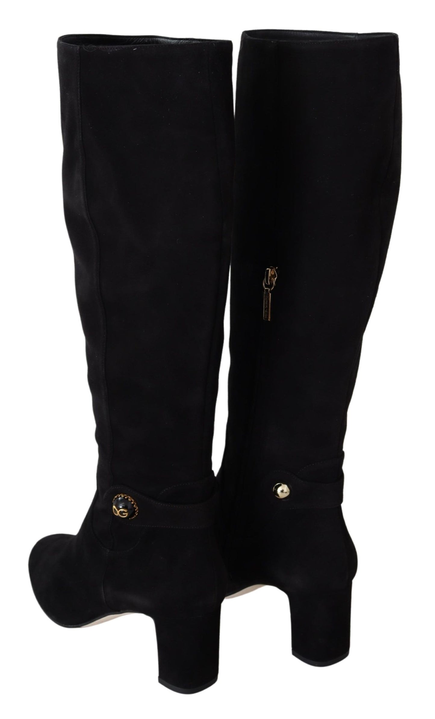 Elegant Black Suede Vally Boots