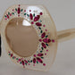Elegant Beige Embellished Sunglasses