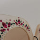 Elegant Beige Embellished Sunglasses