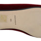 Bordeaux Velvet Slip-On Loafers Flats Shoes