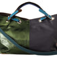 Multicolor Leather Shoulder Tote Bag
