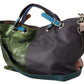 Multicolor Leather Shoulder Tote Bag