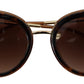 Elegant Brown Acetate Ladies Sunglasses