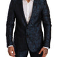 Elegant Silk Jacquard Martini Two-Piece Suit