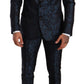 Elegant Silk Jacquard Martini Two-Piece Suit