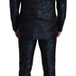 Elegant Silk Jacquard Martini Two-Piece Suit