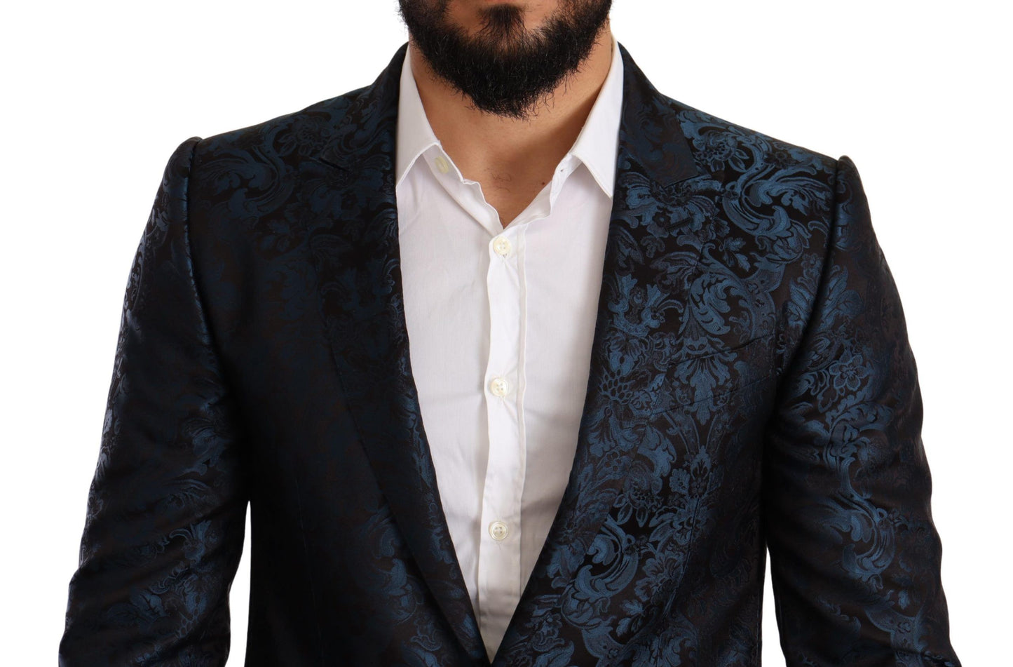 Elegant Silk Jacquard Martini Two-Piece Suit