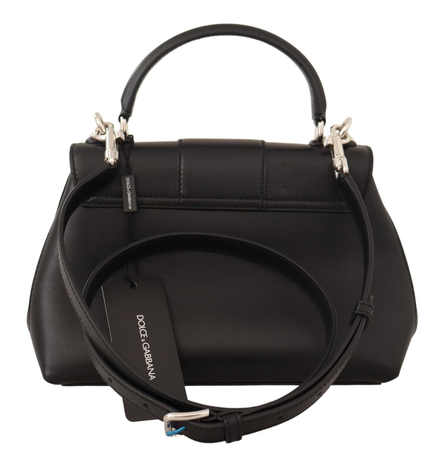 Elegant Black Leather Shoulder Satchel