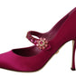Elegant Pink Satin Crystal Stilettos