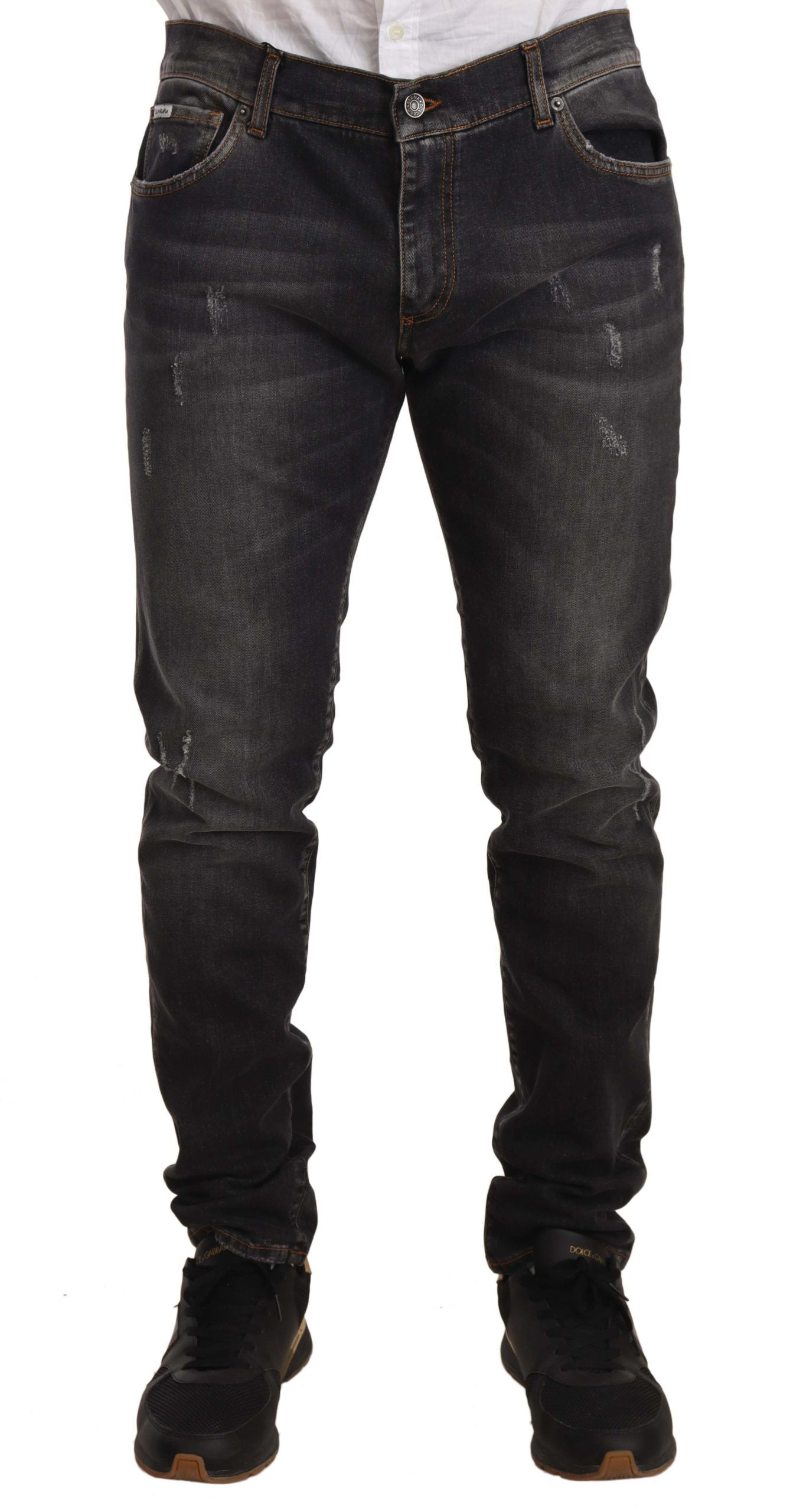 Elegant Slim Fit Gray Jeans