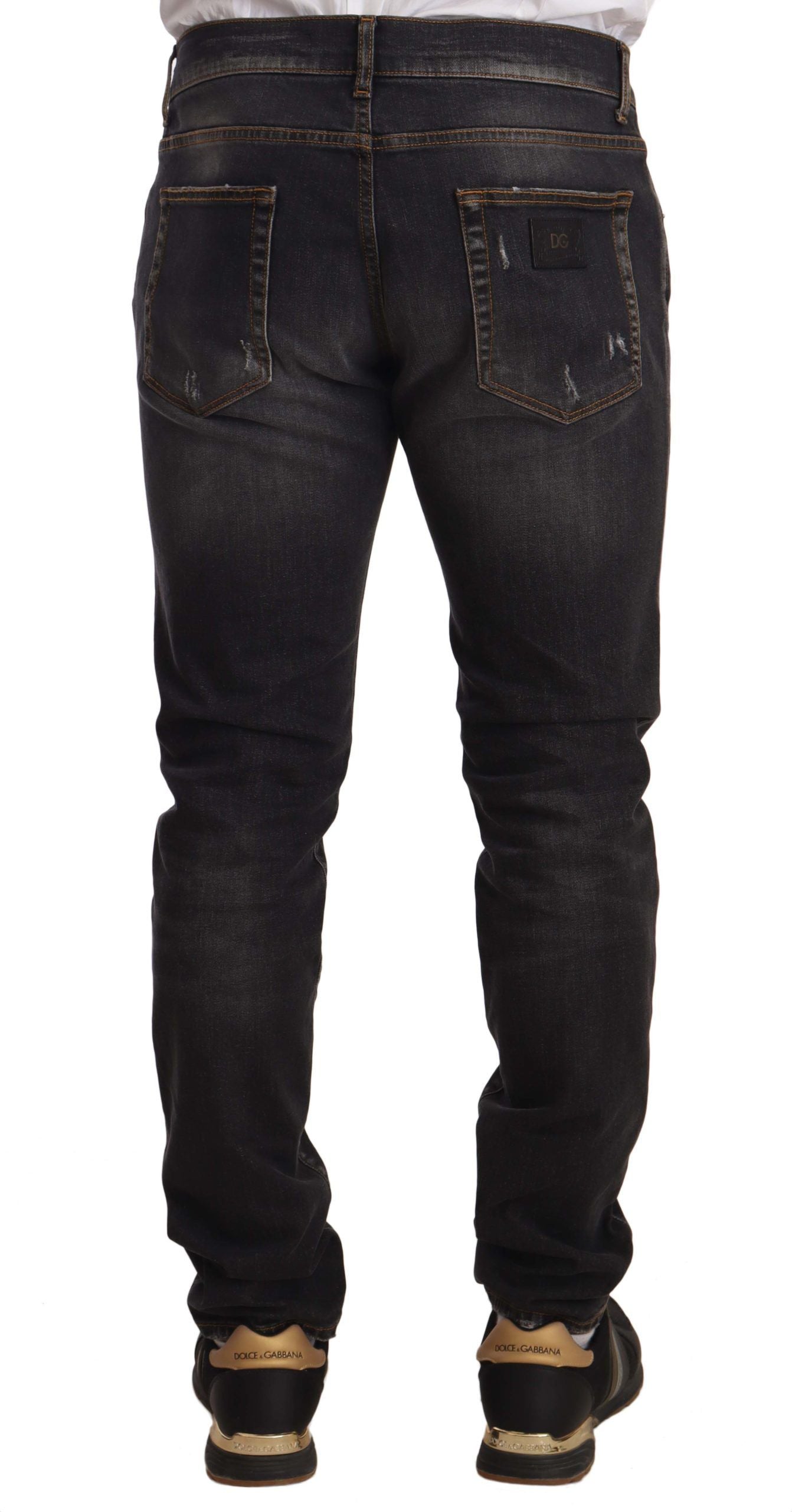 Elegant Slim Fit Gray Jeans