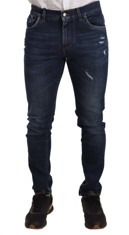 Chic Slim Fit Blue Skinny Jeans