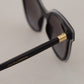 Chic Black Acetate Unisex Sunglasses