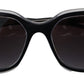 Chic Black Acetate Unisex Sunglasses